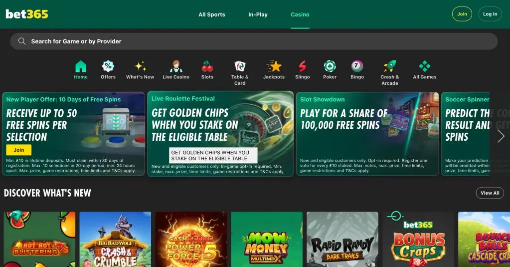 Welkom bij Bet365 Casino Nederland image 1
